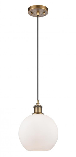 Athens - 1 Light - 8 inch - Brushed Brass - Cord hung - Mini Pendant (3442|516-1P-BB-G121-8)