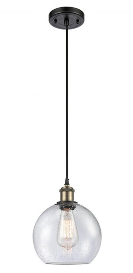 Athens - 1 Light - 8 inch - Black Antique Brass - Cord hung - Mini Pendant (3442|516-1P-BAB-G124-8)