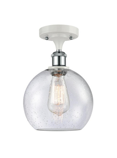 Athens - 1 Light - 8 inch - White Polished Chrome - Semi-Flush Mount (3442|516-1C-WPC-G124-8-LED)