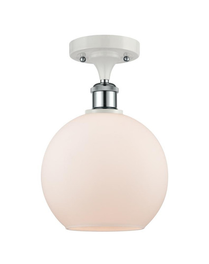 Athens - 1 Light - 8 inch - White Polished Chrome - Semi-Flush Mount (3442|516-1C-WPC-G121-8)