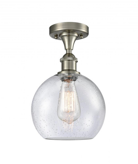 Athens - 1 Light - 8 inch - Brushed Satin Nickel - Semi-Flush Mount (3442|516-1C-SN-G124-8-LED)