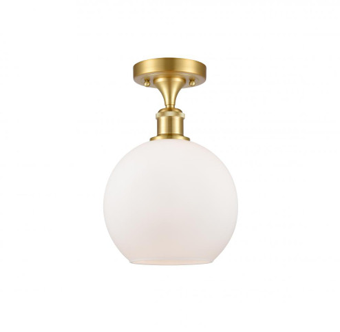 Athens - 1 Light - 8 inch - Satin Gold - Semi-Flush Mount (3442|516-1C-SG-G121-8-LED)