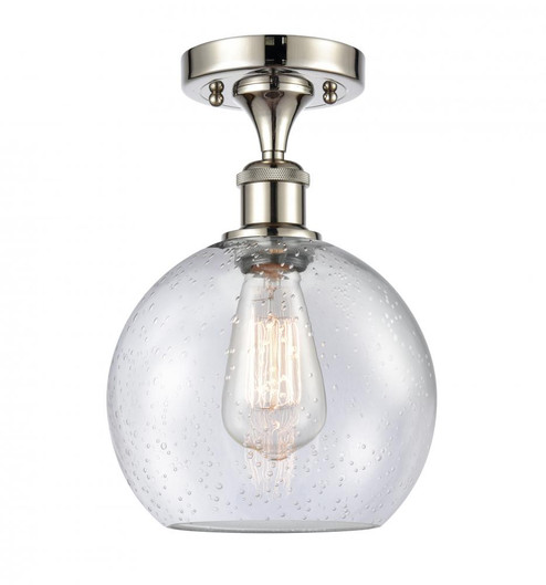 Athens - 1 Light - 8 inch - Polished Nickel - Semi-Flush Mount (3442|516-1C-PN-G124-8-LED)