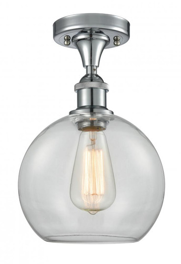 Athens - 1 Light - 8 inch - Polished Chrome - Semi-Flush Mount (3442|516-1C-PC-G122-8-LED)