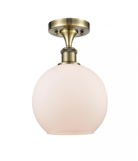 Athens - 1 Light - 8 inch - Antique Brass - Semi-Flush Mount (3442|516-1C-AB-G121-8)