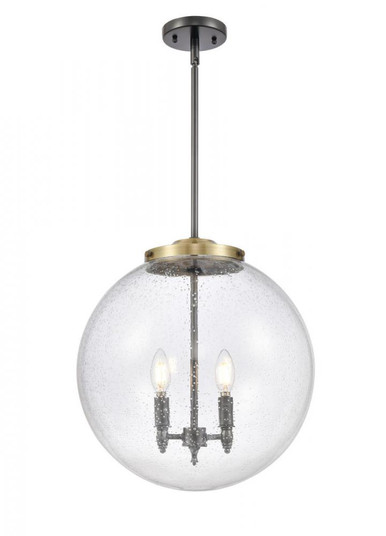 Beacon - 3 Light - 16 inch - Black Antique Brass - Stem hung - Pendant (3442|221-3S-BAB-G204-16)