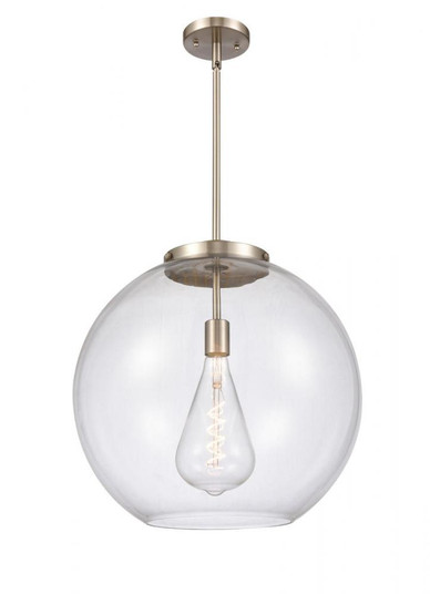 Athens - 1 Light - 18 inch - Brushed Satin Nickel - Cord hung - Pendant (3442|221-1S-SN-G122-18-LED)