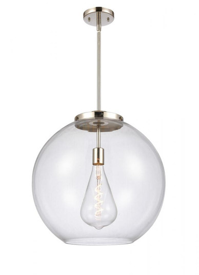 Athens - 1 Light - 18 inch - Polished Nickel - Stem Hung - Pendant (3442|221-1S-PN-G122-18)