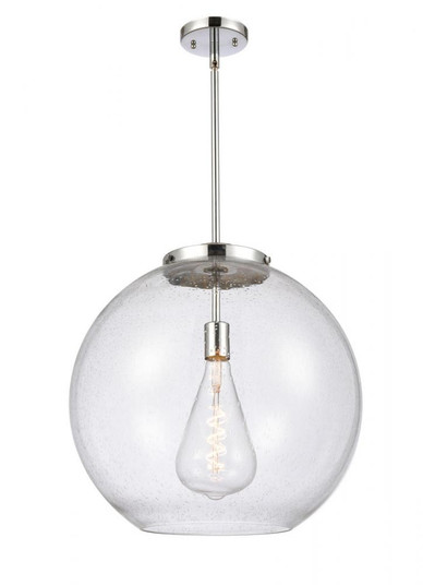 Athens - 1 Light - 18 inch - Polished Chrome - Stem Hung - Pendant (3442|221-1S-PC-G124-18-LED)