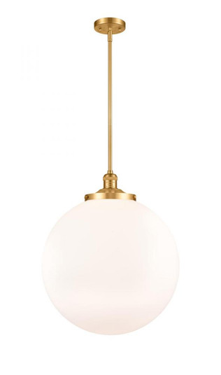 Beacon - 1 Light - 18 inch - Satin Gold - Stem Hung - Pendant (3442|201S-SG-G201-18-LED)