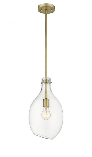 Norwalk - 1 Light - 9 inch - Brushed Brass - Stem hung - Mini Pendant (3442|493-1S-BB-G552-9-LED)