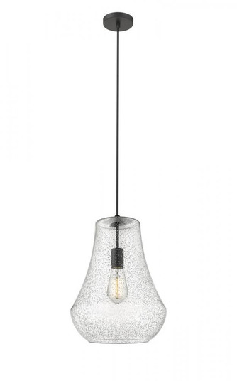 Fairfield - 1 Light - 12 inch - Matte Black - Cord hung - Mini Pendant (3442|491-1P-BK-G574-12-LED)