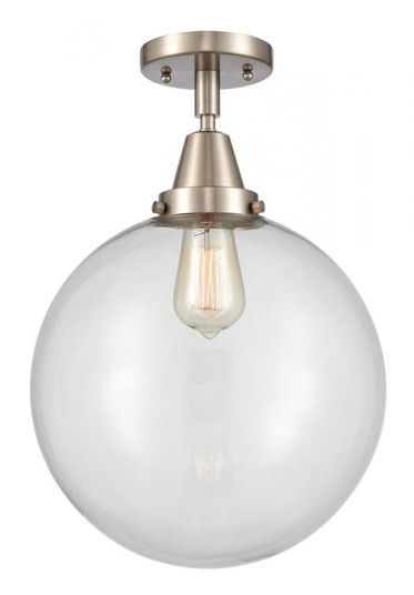 Beacon - 1 Light - 12 inch - Brushed Satin Nickel - Semi-Flush Mount (3442|447-1C-SN-G202-12-LED)