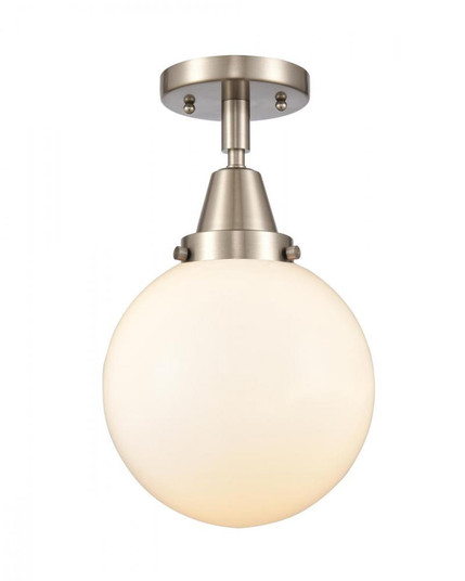 Beacon - 1 Light - 8 inch - Brushed Satin Nickel - Semi-Flush Mount (3442|447-1C-SN-G201-8)