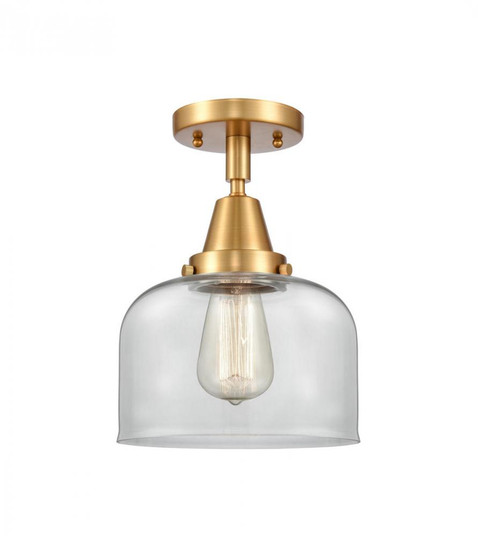Bell - 1 Light - 8 inch - Satin Gold - Semi-Flush Mount (3442|447-1C-SG-G72)