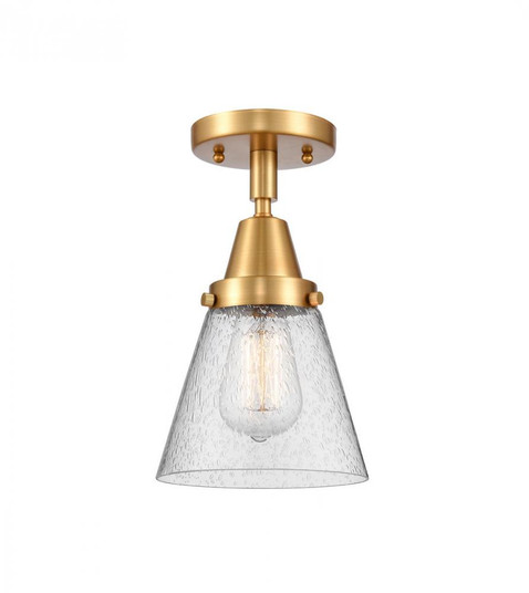 Cone - 1 Light - 6 inch - Satin Gold - Flush Mount (3442|447-1C-SG-G64-LED)