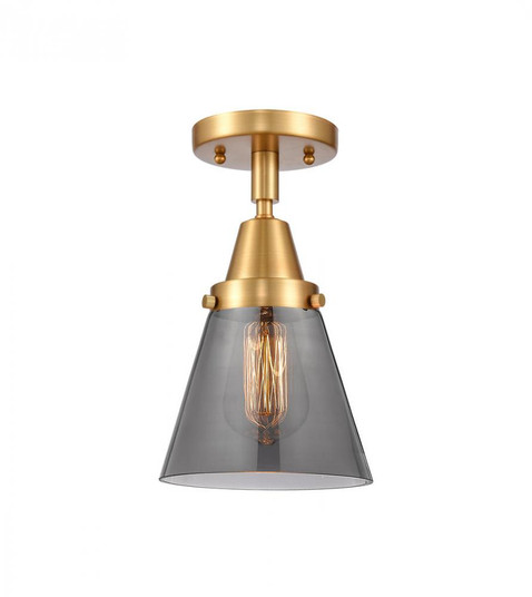 Cone - 1 Light - 6 inch - Satin Gold - Semi-Flush Mount (3442|447-1C-SG-G63)