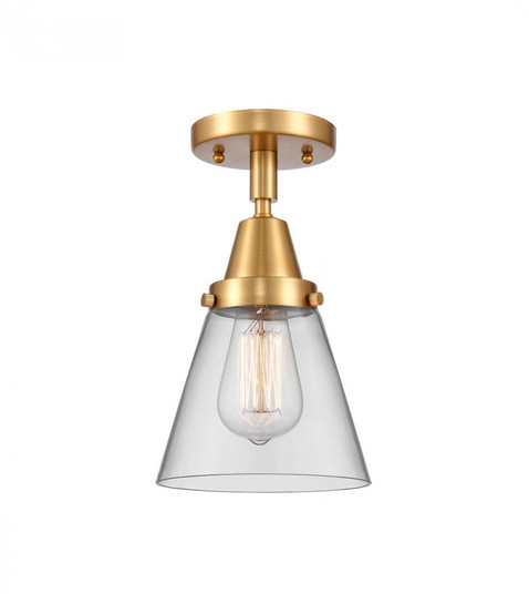 Cone - 1 Light - 6 inch - Satin Gold - Semi-Flush Mount (3442|447-1C-SG-G62)
