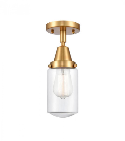 Dover - 1 Light - 5 inch - Satin Gold - Semi-Flush Mount (3442|447-1C-SG-G312-LED)