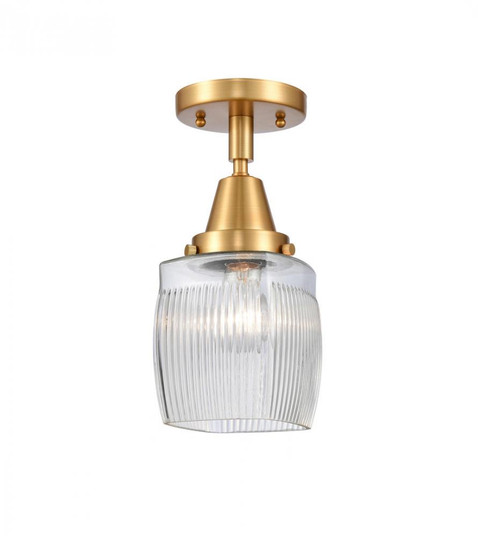 Colton - 1 Light - 6 inch - Satin Gold - Semi-Flush Mount (3442|447-1C-SG-G302-LED)