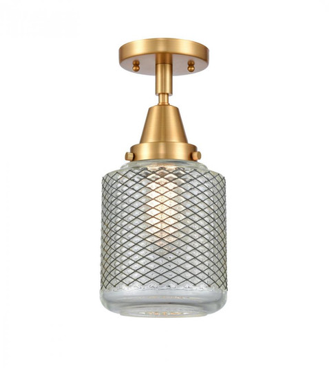 Stanton - 1 Light - 6 inch - Satin Gold - Semi-Flush Mount (3442|447-1C-SG-G262)