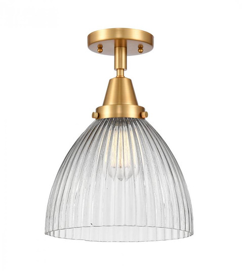 Seneca Falls - 1 Light - 10 inch - Satin Gold - Semi-Flush Mount (3442|447-1C-SG-G222)