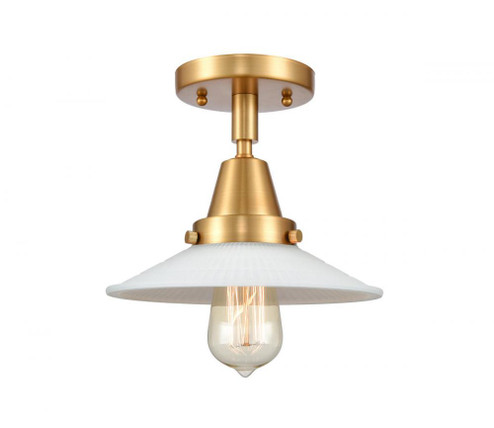 Halophane - 1 Light - 9 inch - Satin Gold - Semi-Flush Mount (3442|447-1C-SG-G1)