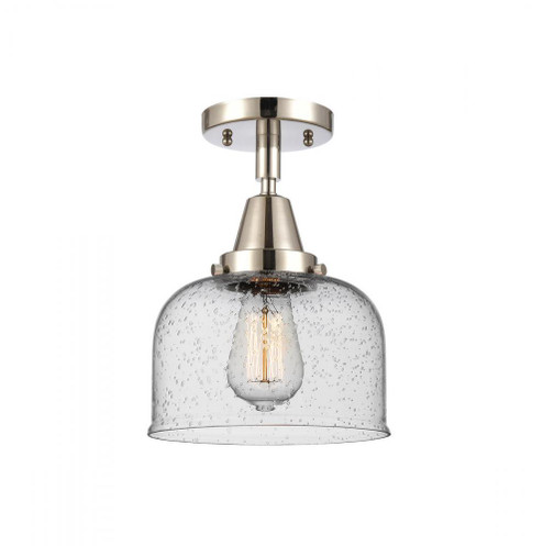 Bell - 1 Light - 8 inch - Polished Nickel - Semi-Flush Mount (3442|447-1C-PN-G74)