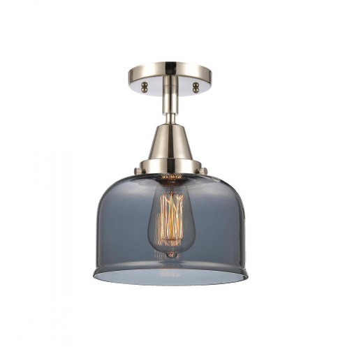 Bell - 1 Light - 8 inch - Polished Nickel - Semi-Flush Mount (3442|447-1C-PN-G73)