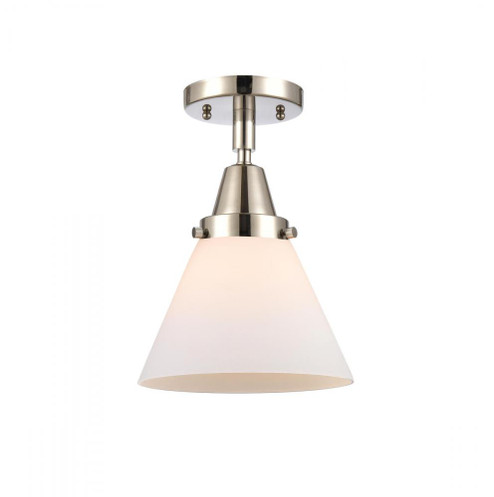 Cone - 1 Light - 8 inch - Polished Nickel - Semi-Flush Mount (3442|447-1C-PN-G41)