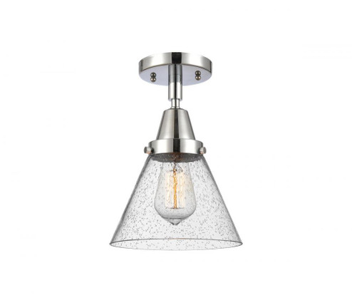 Cone - 1 Light - 8 inch - Polished Chrome - Semi-Flush Mount (3442|447-1C-PC-G44-LED)