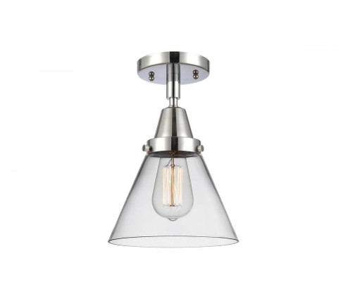 Cone - 1 Light - 8 inch - Polished Chrome - Semi-Flush Mount (3442|447-1C-PC-G42-LED)