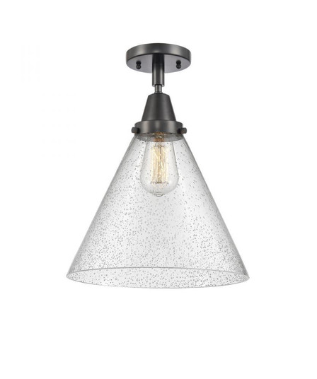 Cone - 1 Light - 12 inch - Matte Black - Semi-Flush Mount (3442|447-1C-BK-G44-L)