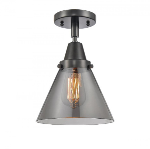 Cone - 1 Light - 8 inch - Matte Black - Semi-Flush Mount (3442|447-1C-BK-G43)