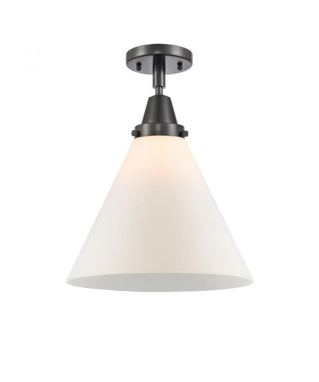 Cone - 1 Light - 12 inch - Matte Black - Semi-Flush Mount (3442|447-1C-BK-G41-L)