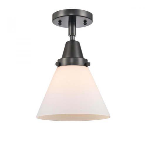 Cone - 1 Light - 8 inch - Matte Black - Semi-Flush Mount (3442|447-1C-BK-G41)