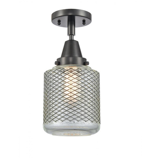 Stanton - 1 Light - 6 inch - Matte Black - Semi-Flush Mount (3442|447-1C-BK-G262-LED)