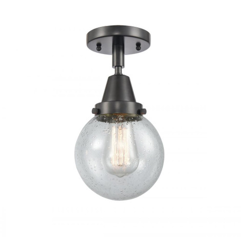 Beacon - 1 Light - 6 inch - Matte Black - Semi-Flush Mount (3442|447-1C-BK-G204-6-LED)