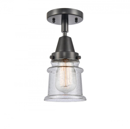 Canton - 1 Light - 6 inch - Matte Black - Semi-Flush Mount (3442|447-1C-BK-G184S)