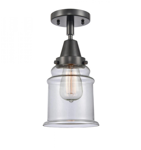 Canton - 1 Light - 6 inch - Matte Black - Semi-Flush Mount (3442|447-1C-BK-G182-LED)