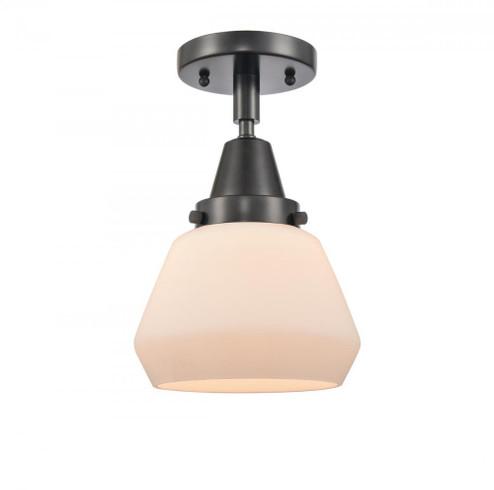 Fulton - 1 Light - 7 inch - Matte Black - Semi-Flush Mount (3442|447-1C-BK-G171-LED)