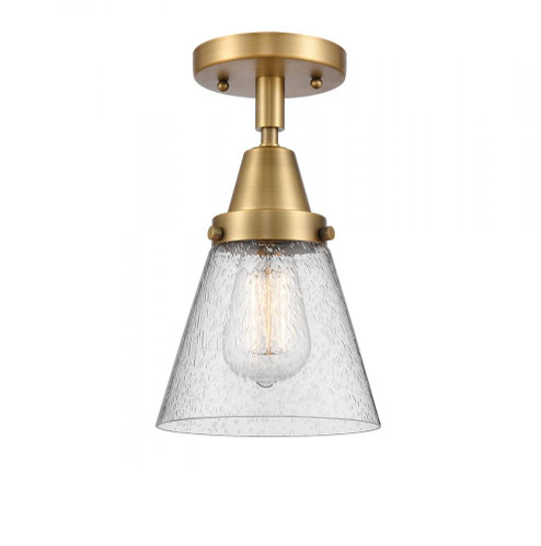 Cone - 1 Light - 6 inch - Brushed Brass - Semi-Flush Mount (3442|447-1C-BB-G64-LED)