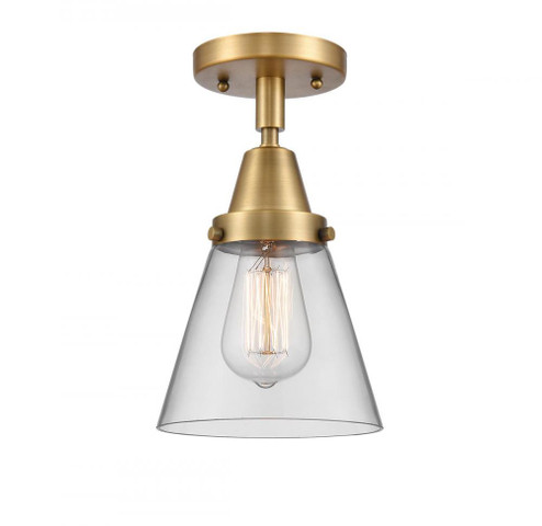 Cone - 1 Light - 6 inch - Brushed Brass - Semi-Flush Mount (3442|447-1C-BB-G62)