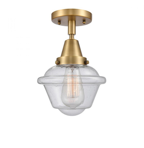 Oxford - 1 Light - 8 inch - Brushed Brass - Flush Mount (3442|447-1C-BB-G534-LED)