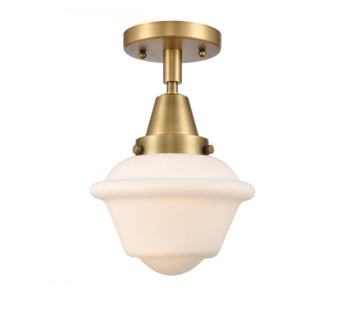 Oxford - 1 Light - 8 inch - Brushed Brass - Semi-Flush Mount (3442|447-1C-BB-G531)