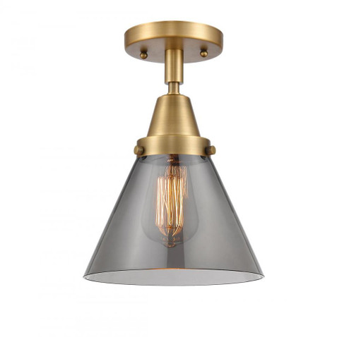 Cone - 1 Light - 8 inch - Brushed Brass - Semi-Flush Mount (3442|447-1C-BB-G43-LED)
