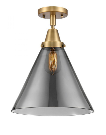 Cone - 1 Light - 12 inch - Brushed Brass - Semi-Flush Mount (3442|447-1C-BB-G43-L)