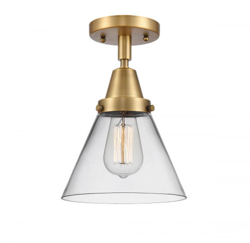 Cone - 1 Light - 8 inch - Brushed Brass - Semi-Flush Mount (3442|447-1C-BB-G42-LED)
