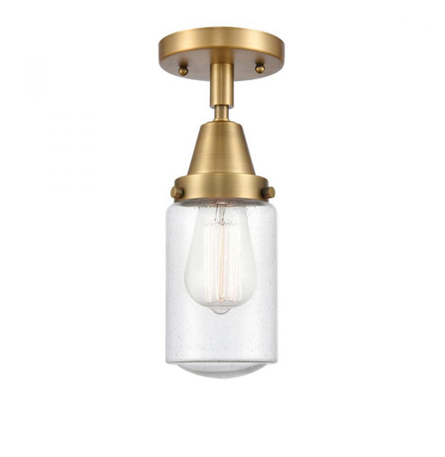 Dover - 1 Light - 5 inch - Brushed Brass - Semi-Flush Mount (3442|447-1C-BB-G314-LED)