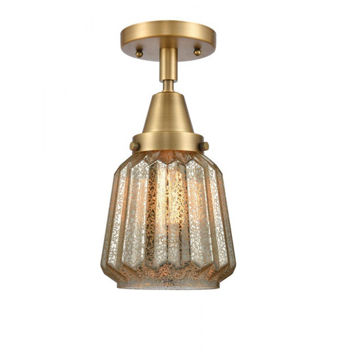 Chatham - 1 Light - 7 inch - Brushed Brass - Semi-Flush Mount (3442|447-1C-BB-G146)